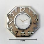 Ms Wall Clock Hexa Shape 50 cm