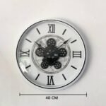Ms Wall Clock White Gear Type 40 Cm