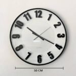 Ms Wall Clock Black Thick Number 50 cm