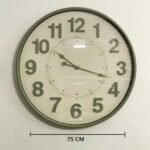 Ms Wall Clock Big Size Green 75 cm