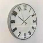 Ms Wall Clock Silver Thick Number 50 cm - Image 4