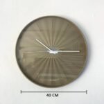 Ms Wall Clock Brown  Line Number 40 cm