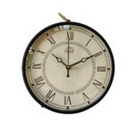 10'' Metal Print Dial Railway Clock Gold - Image 3