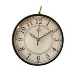 10'' Metal Print Dial Railway Clock Gold - Image 2