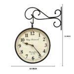 10'' Metal Print Dial Railway Clock Black