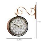 10'' Metal Print Dial Railway Clock Copper