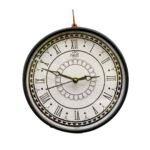 10'' Metal Print Dial Railway Clock Copper - Image 3