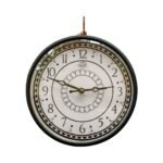 10'' Metal Print Dial Railway Clock Copper - Image 2