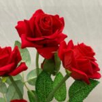 Bonsai Red Rose Plant Ceramic Pot - Image 4