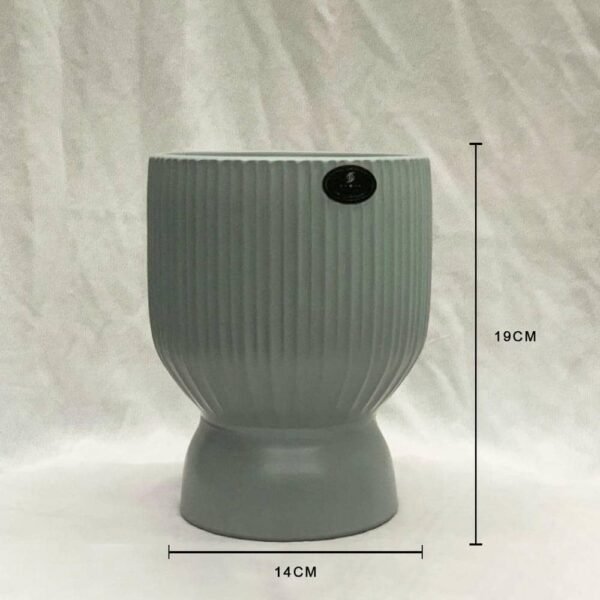 Cb Ceramic Pot B&I Ribbed