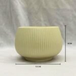 Cb Ceramic Pot Bowl Line Small Ivory