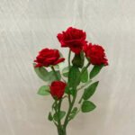 Bonsai Red Rose Plant Ceramic Pot - Image 3