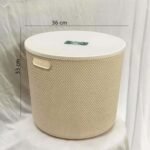 Laundry Basket With Lid White - Image 8