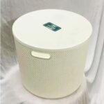 Laundry Basket With Lid White - Image 2