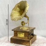 Show Piece Gramaphone Wood And Metal