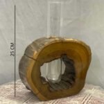 Wooden Show Piece With Glass Tube